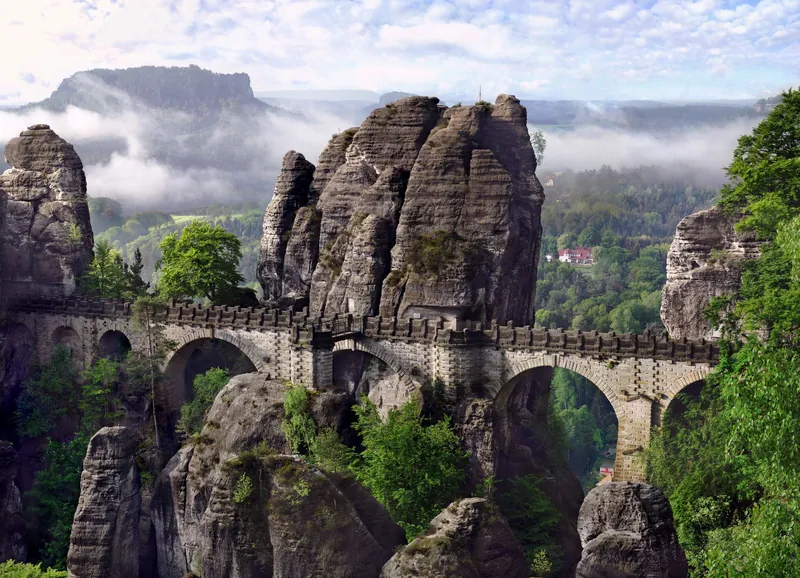 Basteibrücke in der Sächsischen Schweiz, Ausflugsziel mit dem Deutschlandticket