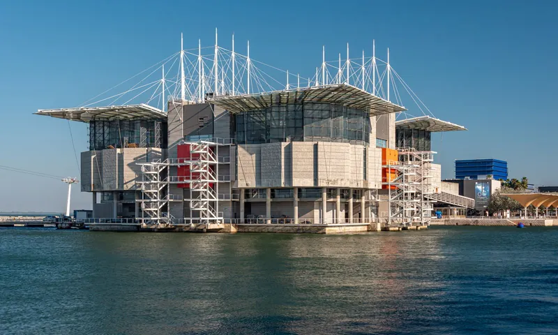 The Oceanário de Lisboa building on the water, one of the best indoor attractions for kids in Europe